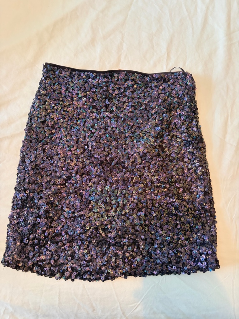 Sequin Embellished Purple Mini Skirt